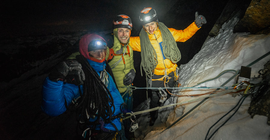 Im Dunkeln klettert es sich gemütlicher… | Fußstein Nordkante im Winter