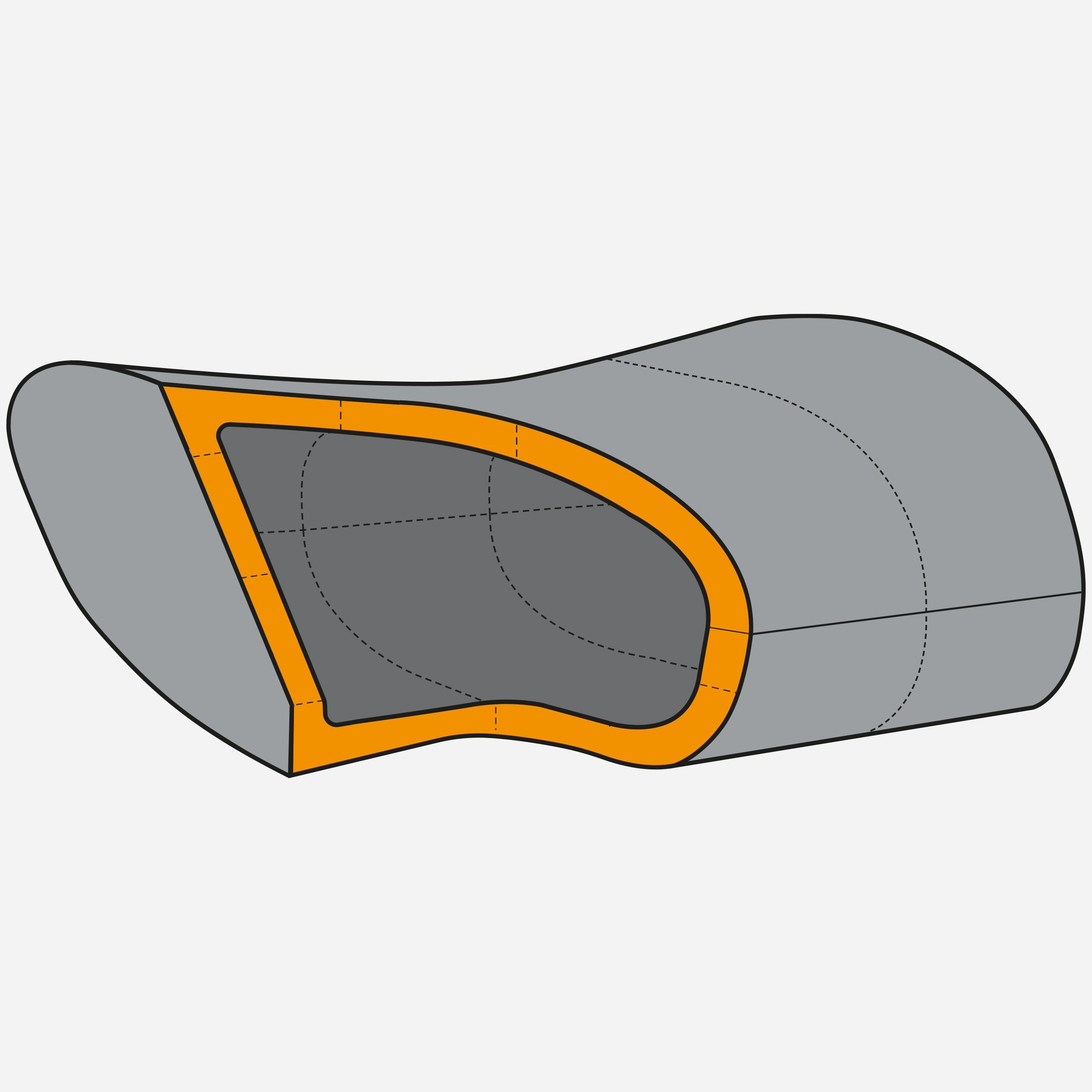 detail::Fußteil anatomisch geformt.