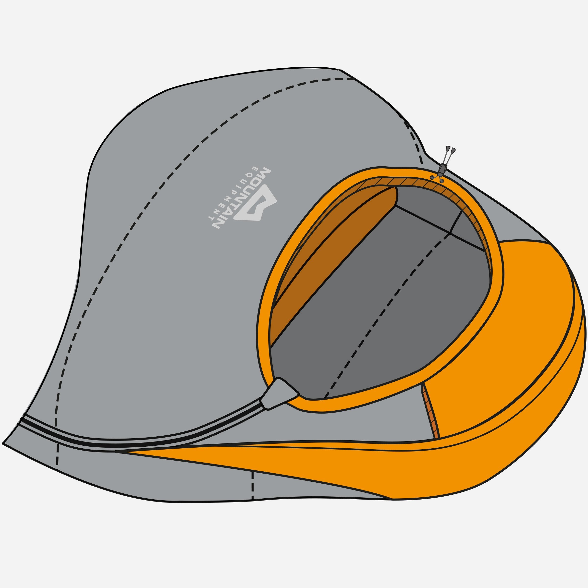 detail::Kapuze anatomisch geformt.